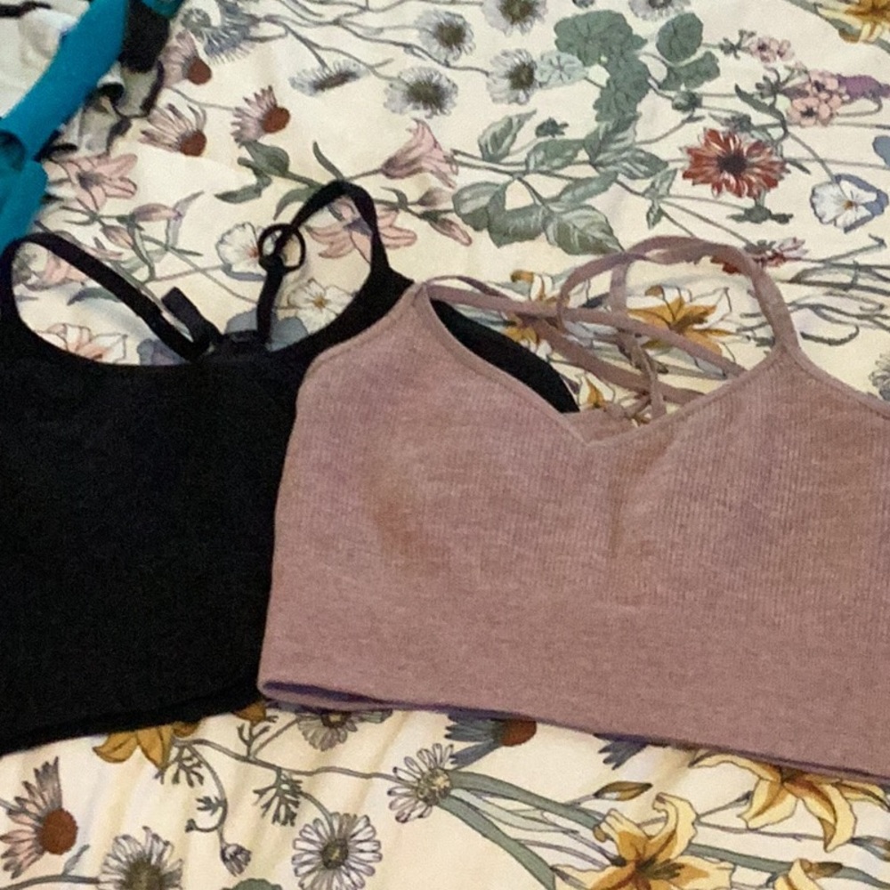 Stylish Women's Black and Purple Tops